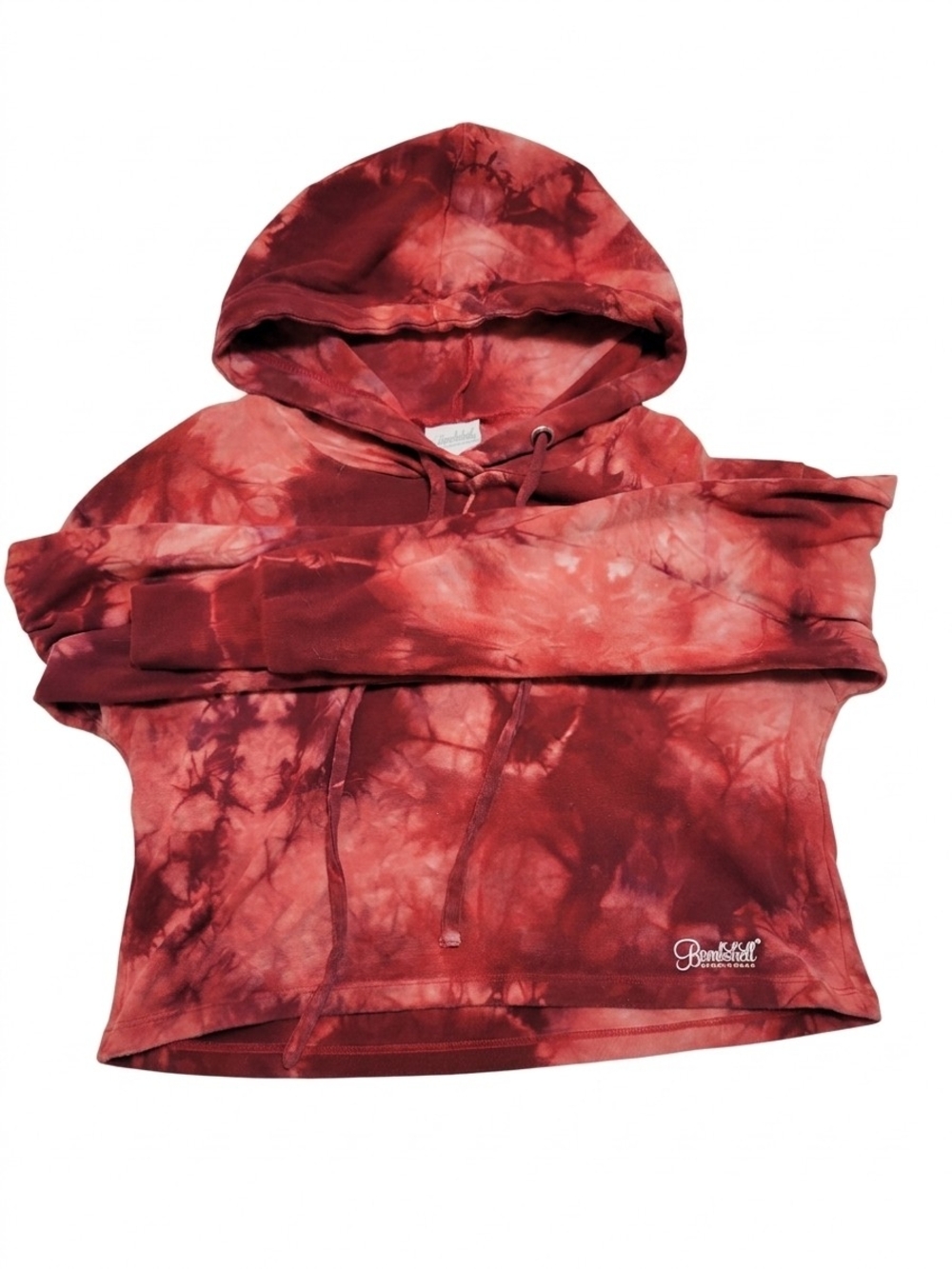 Bombshell Sportswear Red Tie-Dye Hoodie